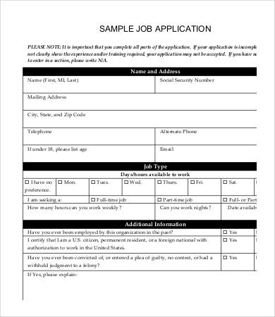 13 Printable Job Application Templates In Word Google Docs Apple 