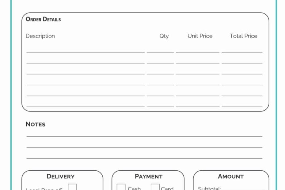 2 Printable Order Form Template Free Downloads Freebie Finding Mom