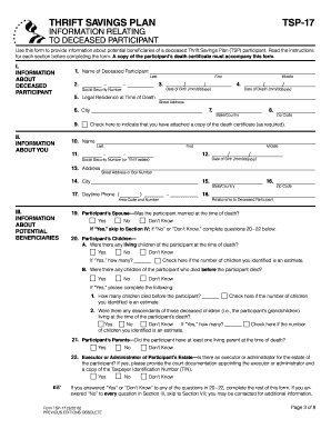 2015 2025 Form TSP 17 Fill Online Printable Fillable Blank PdfFiller
