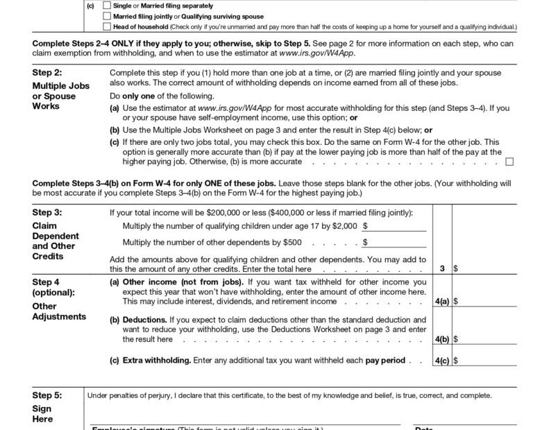2024 Irs Tax Forms Printable W4 June Sallee