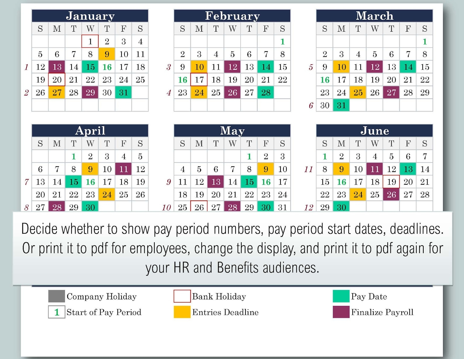 2025 Bi weekly Payroll Calendar Schedule Template excel Download 