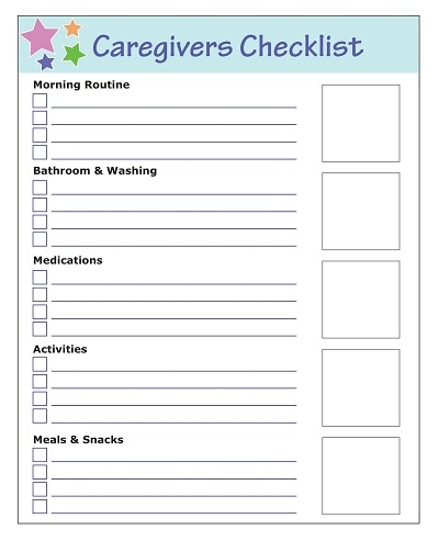 26 Free Printable Caregiver Daily Checklist Templates PDF Template