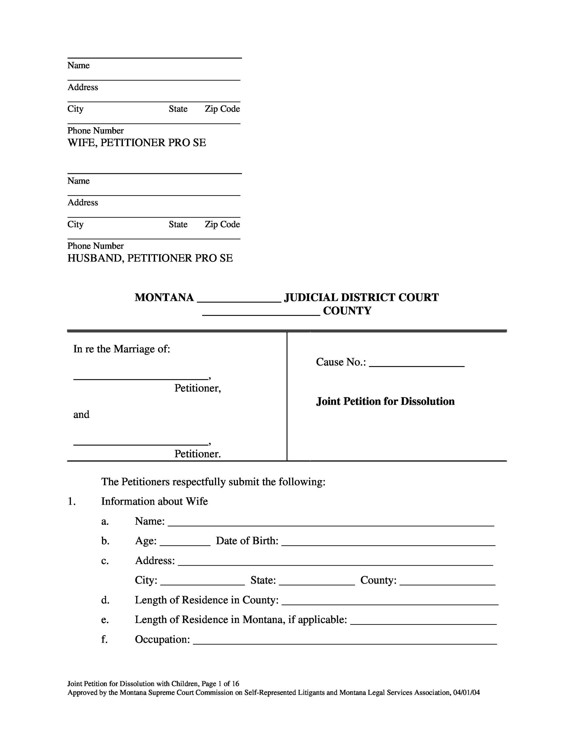 40 Free Divorce Papers Printable Template Lab