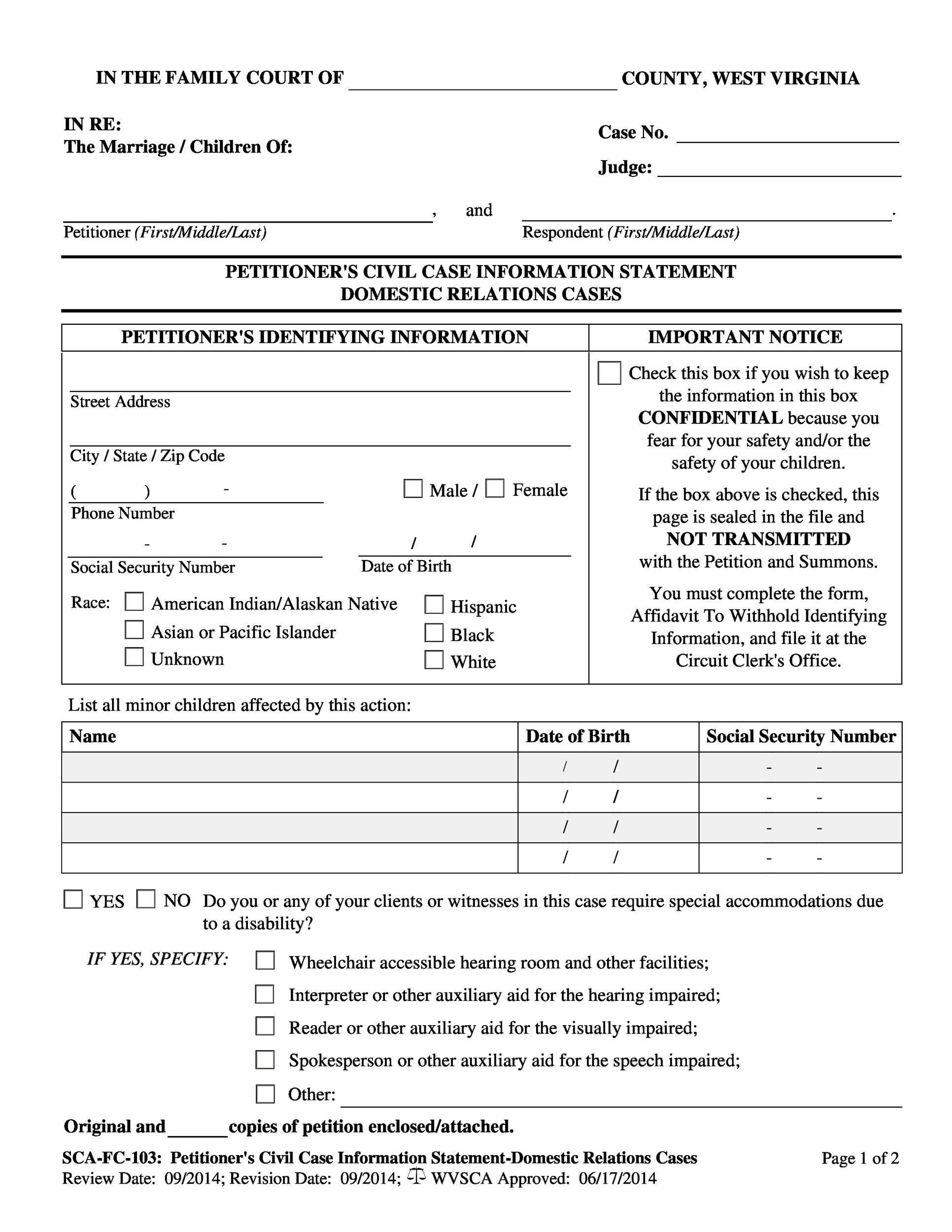 40 Free Divorce Papers Printable Template Lab