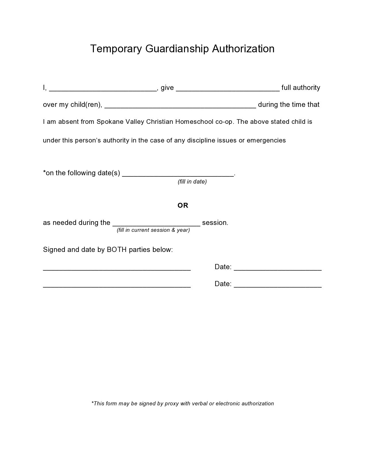 50 Free Guardianship Forms Temporary Permanent TemplateLab