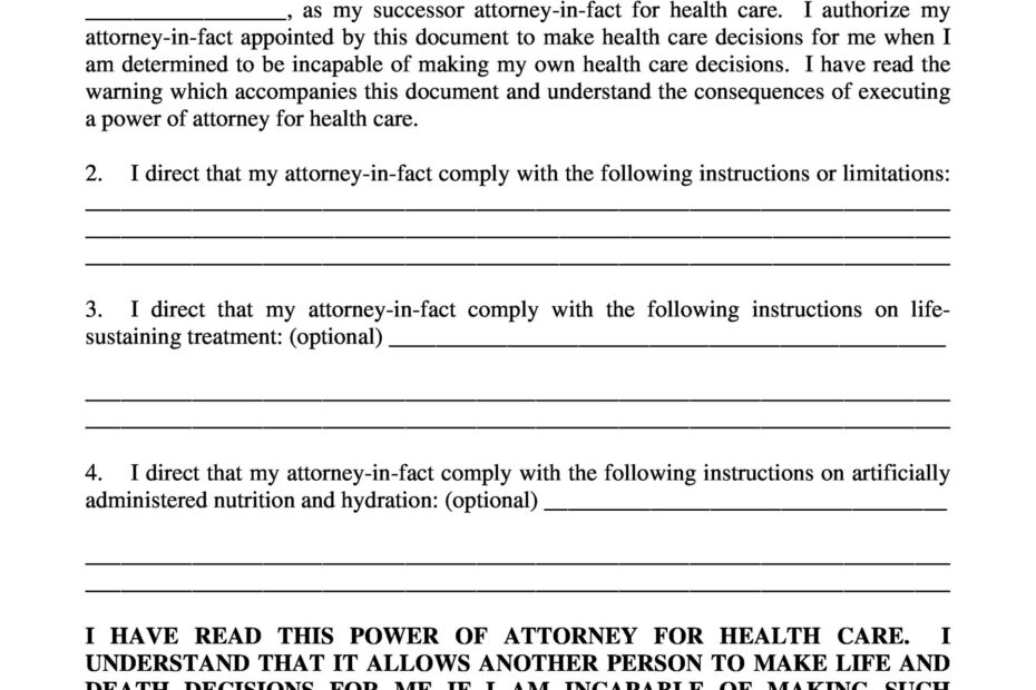 50 Free Power Of Attorney Forms Templates Durable Medical General