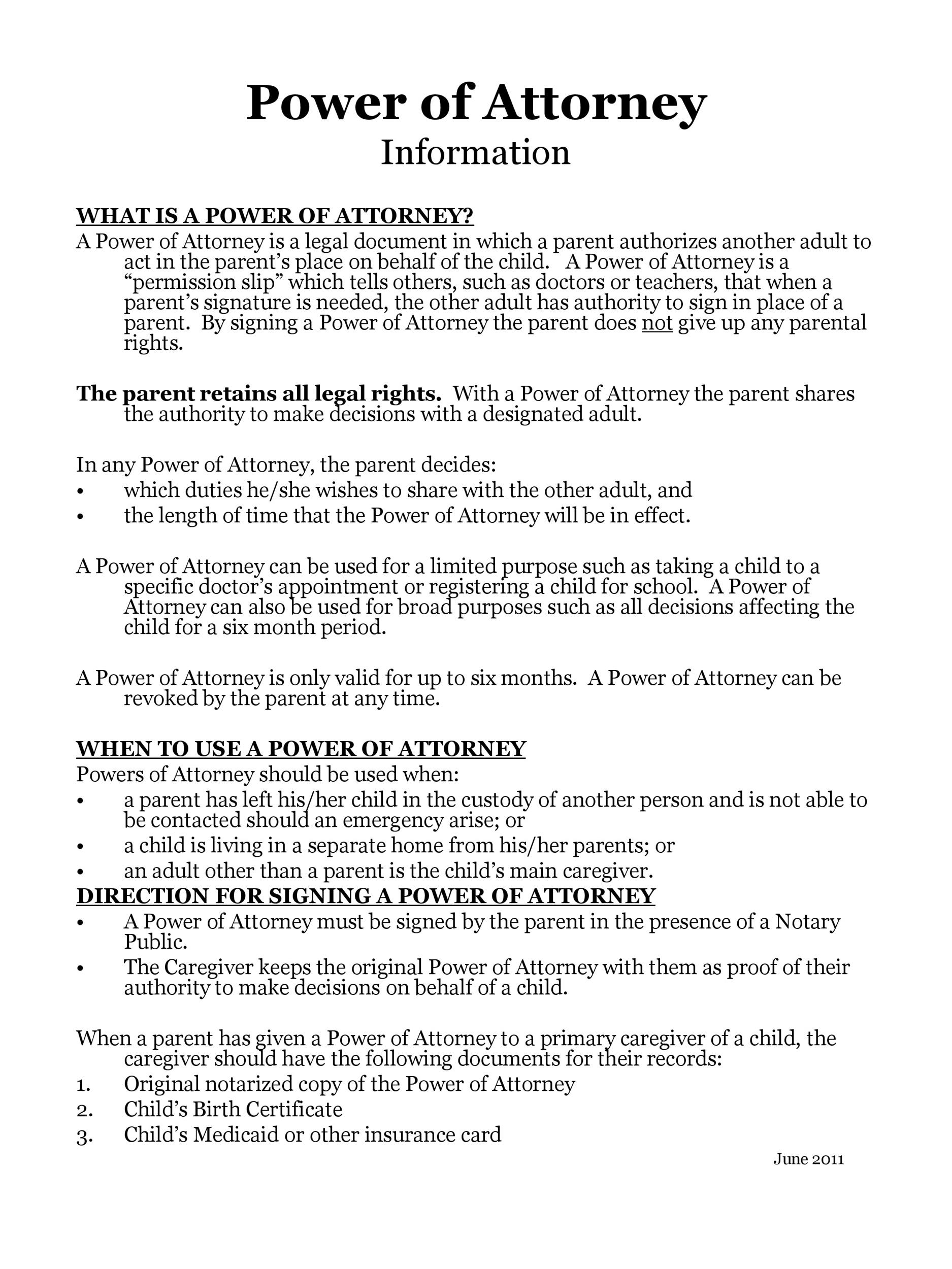 50 Free Power Of Attorney Forms Templates Durable Medical General 
