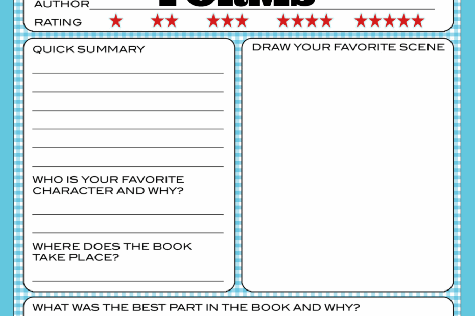 Book Report Forms 10 Free PDF Printables Printablee