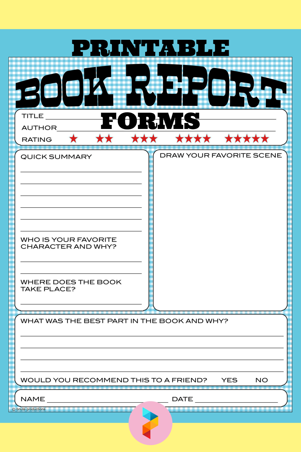 Book Report Forms 10 Free PDF Printables Printablee