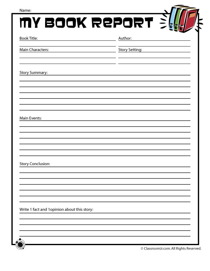 Book Report Forms