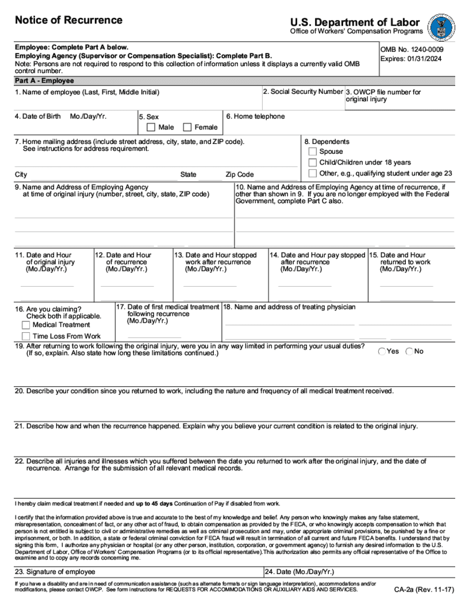 Ca 17 Printable Form