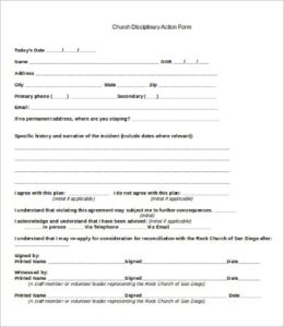 Disciplinary Action Form 21 Free Word PDF Documents Download