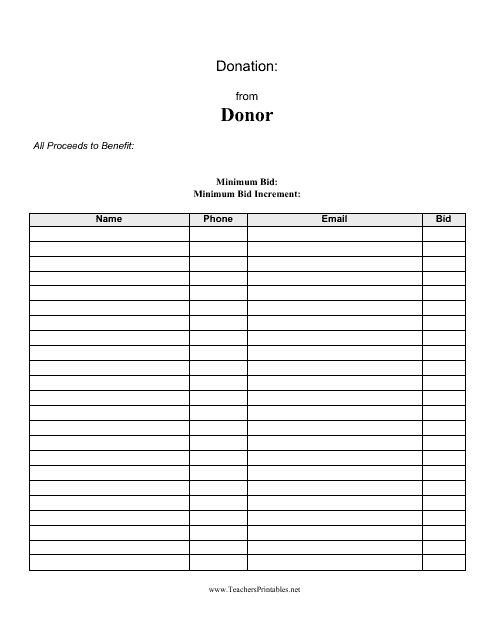 Donation Form Templates PDF Download Fill And Print For Free 