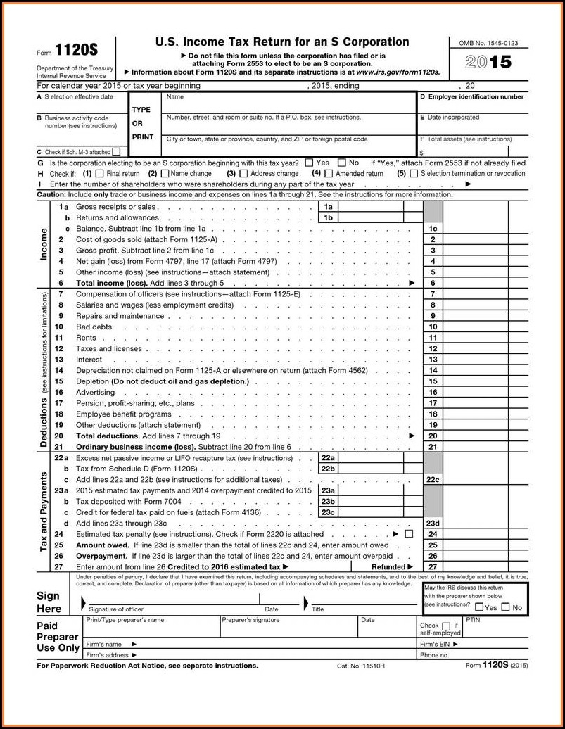 Download And Print 1040ez Form