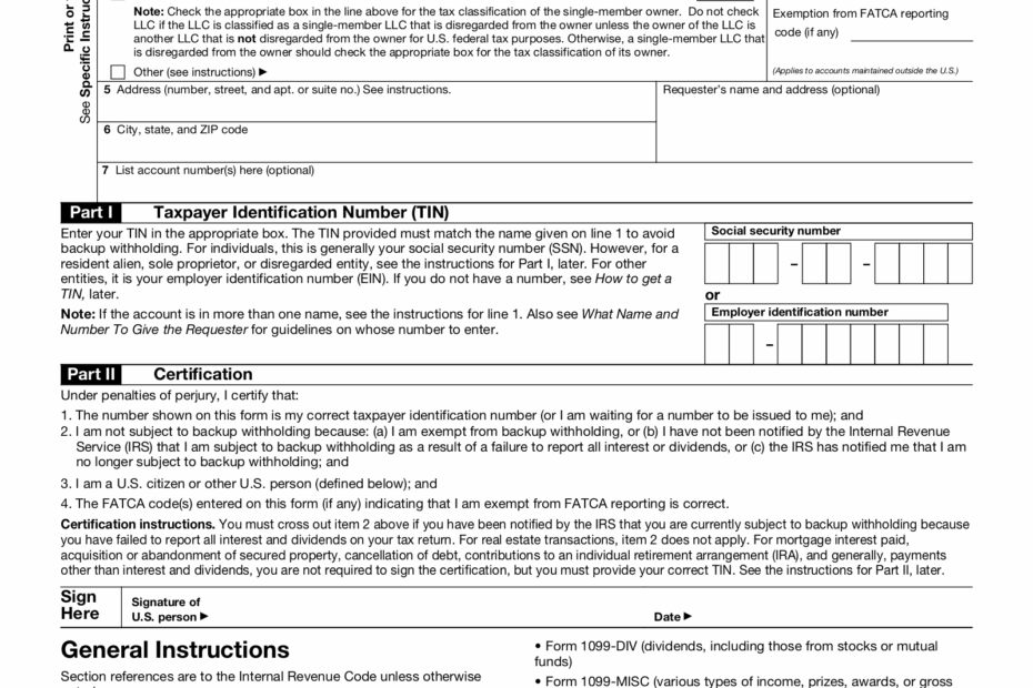 Editable W9 Form 2024
