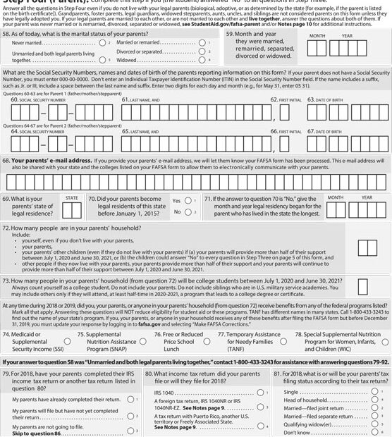 Fafsa Forms Printable