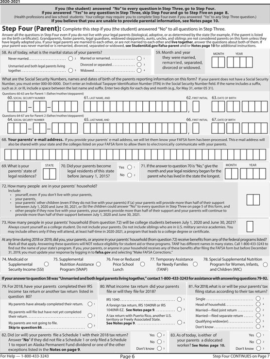 Fafsa Forms Printable