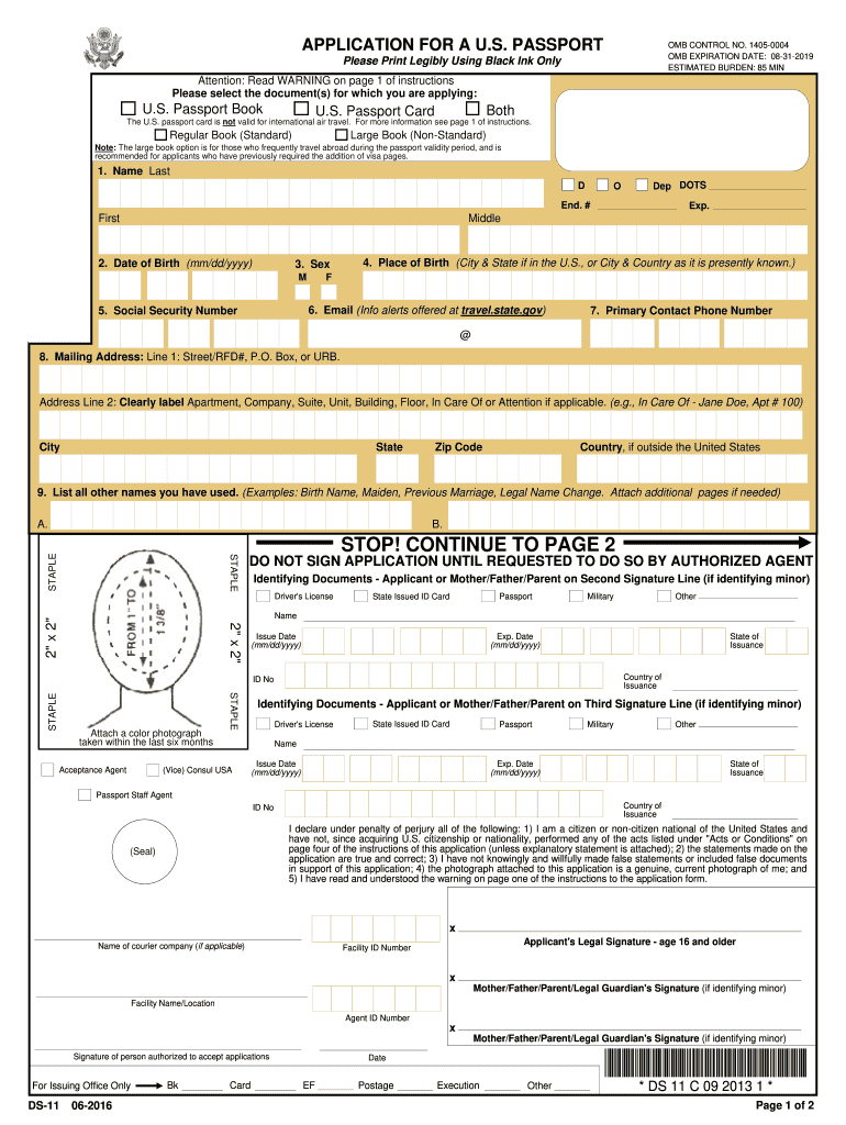 Fillable And Printable Ds 11 Form
