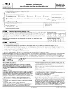 Fillable W 9 Form Free Print Printable Forms Free Online