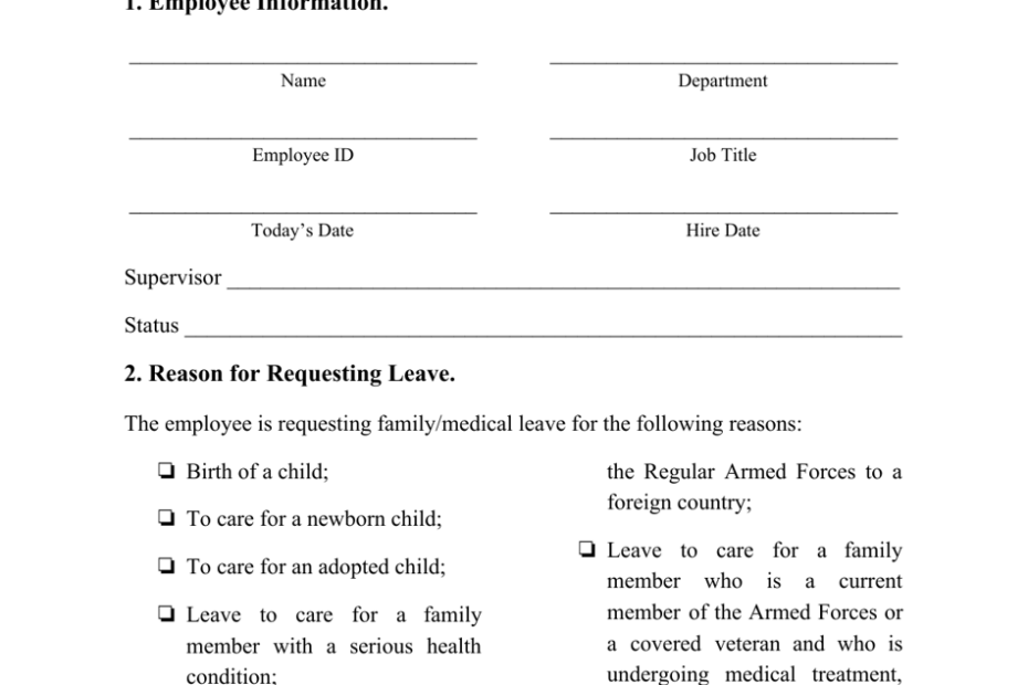 Fmla Request Form Fill Out Sign Online And Download PDF Templateroller