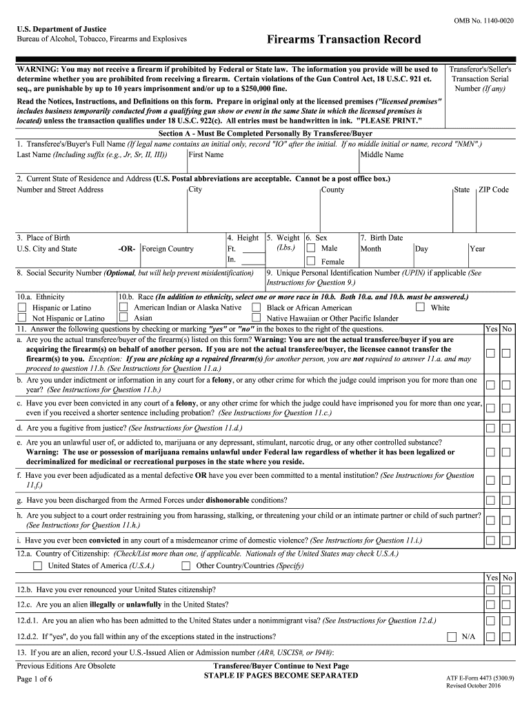 Form 4473 Complete With Ease AirSlate SignNow