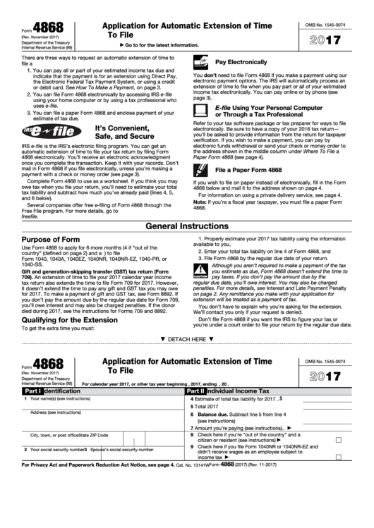 Form 4868 Printable Printable Forms Free Online