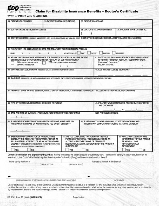 Form De 2501 Printable Version