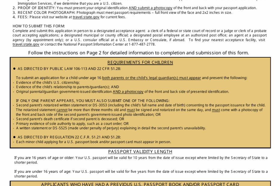Form DS 11 Fill Out Sign Online And Download Printable PDF