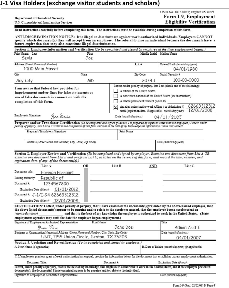 Form I 9 Employment Eligibility Verification Fillable Printable Forms 