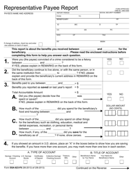 Form SSA 623 F6 Download Fillable PDF Representative Payee Report 