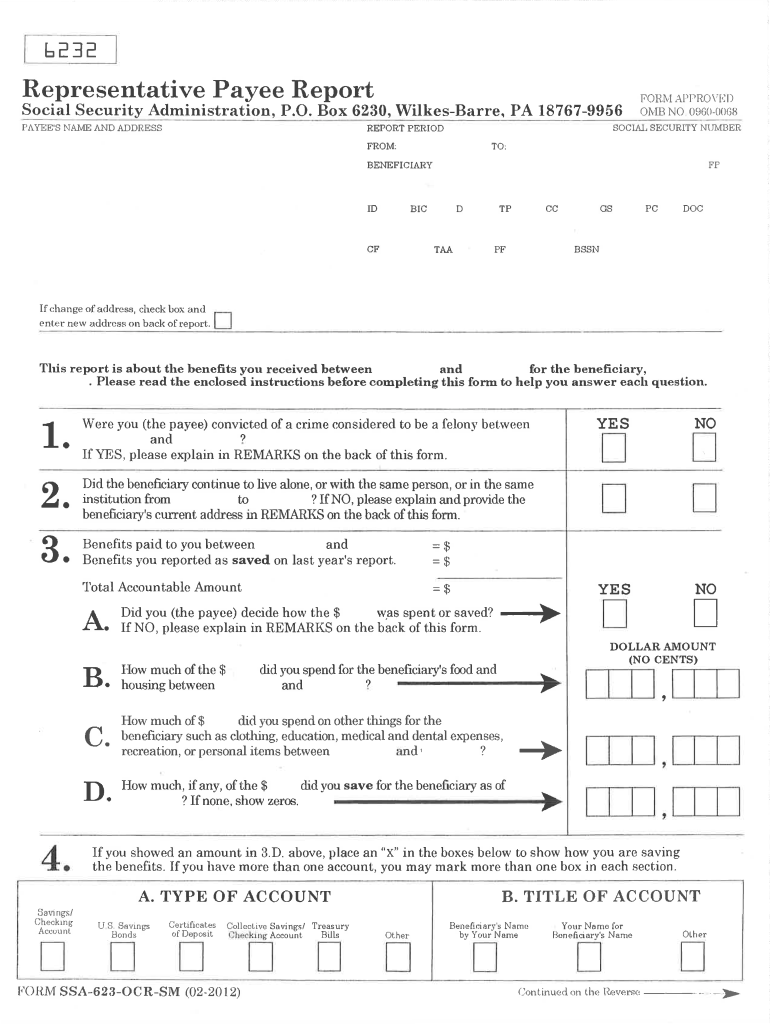 Form Ssa 623 Ocr Sm Fill Online Printable Fillable Blank PdfFiller