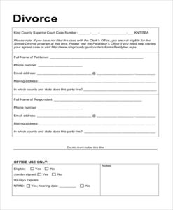 FREE 20 Divorce Form Samples PDF MS Word Google Docs