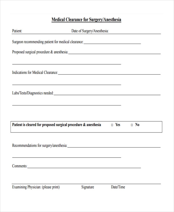 FREE 32 Clearance Form Examples In PDF MS Word