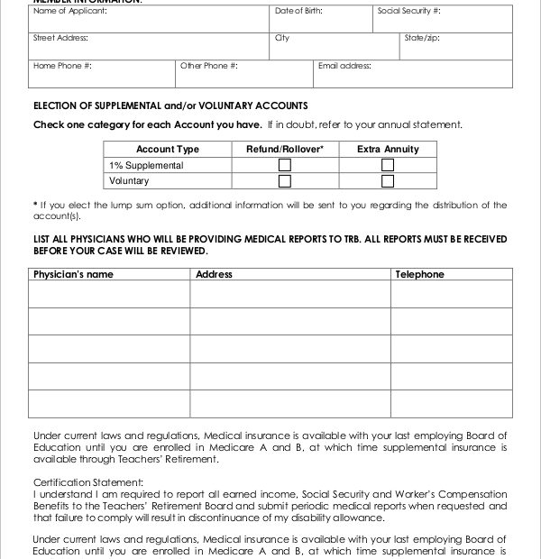 FREE 6 Sample Social Security Disability Forms In PDF