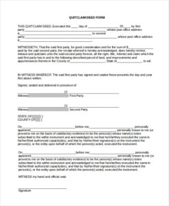 FREE 8 Sample Quick Claim Deed Forms In PDF MS Word