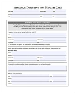 FREE 9 Advance Directive Forms In PDF Living Will Forms Free Printable