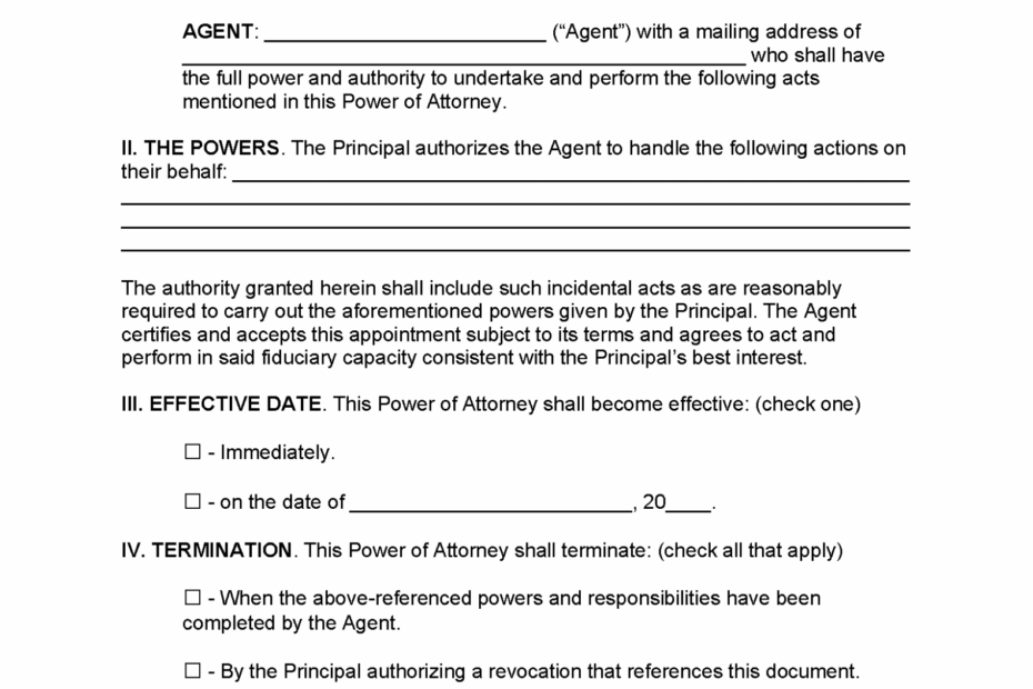 Free Florida Power Of Attorney Forms PDF Templates