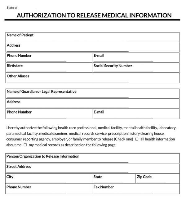Free HIPAA Medical Records Release Forms PDF Word