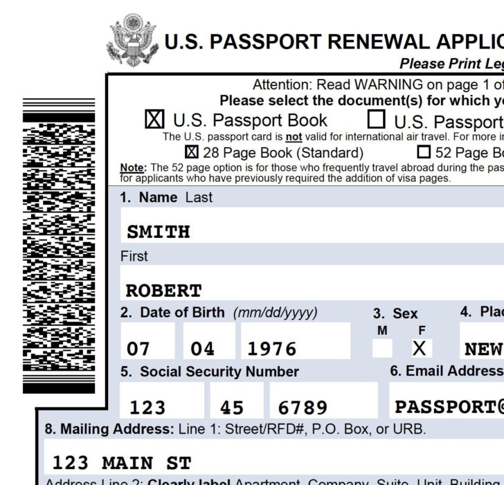 Free Passport Renewal Form Ds 82 Passport Renewal Printable Form 2021