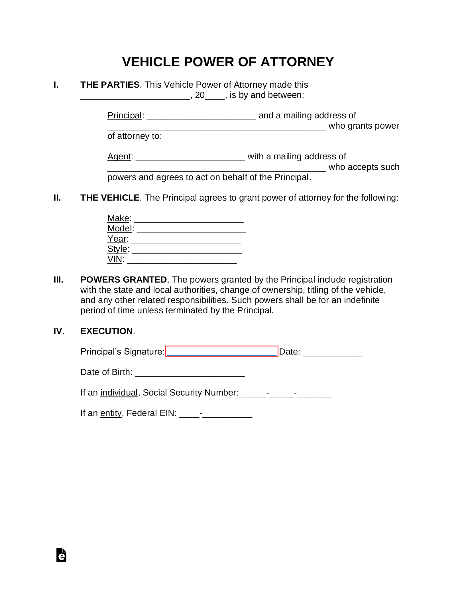 Free Power Of Attorney Forms 12 Types PDF Word EForms