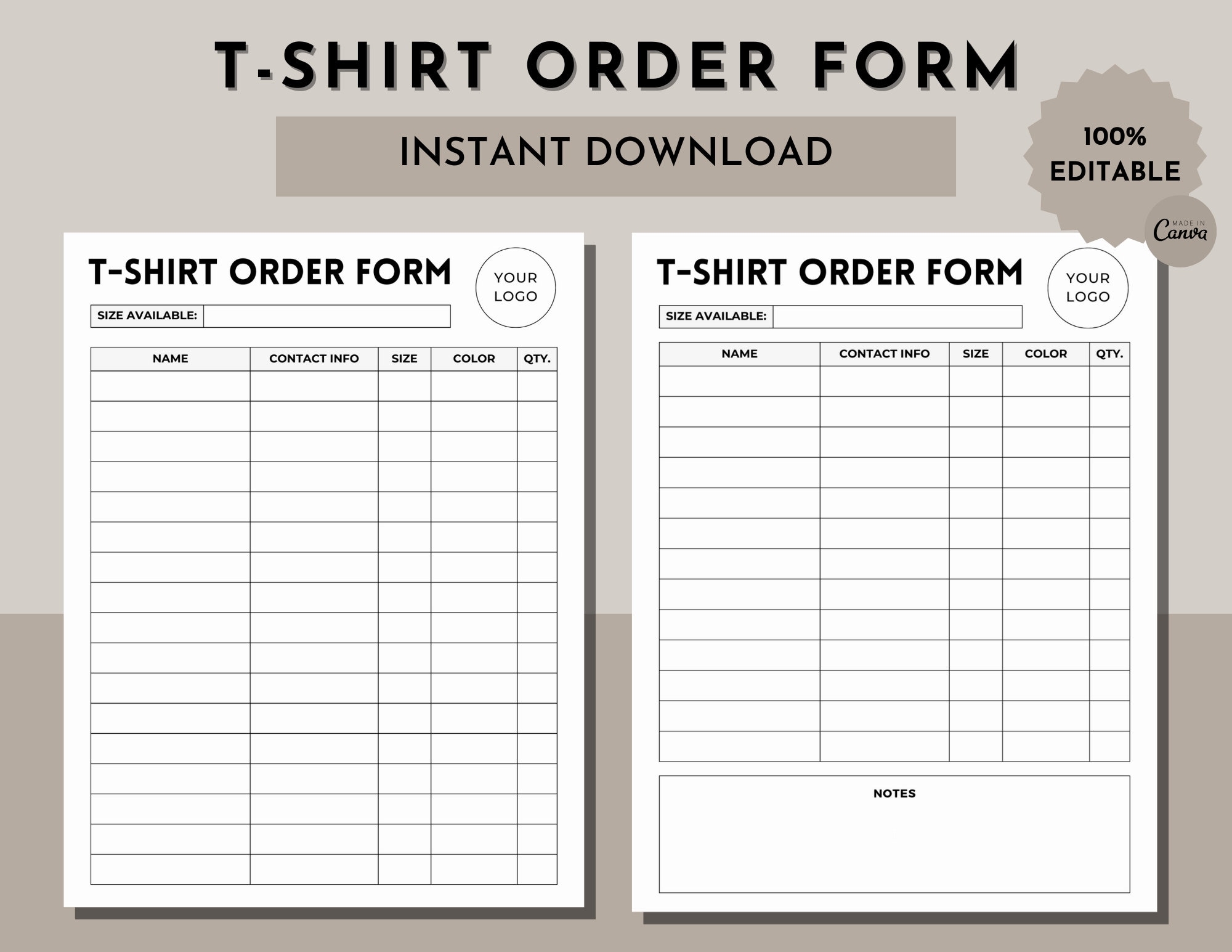 Free Printable Apparel Order Forms Download Free Printable Apparel 