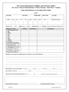 Free Printable Basic Physical Exam Form Pdf