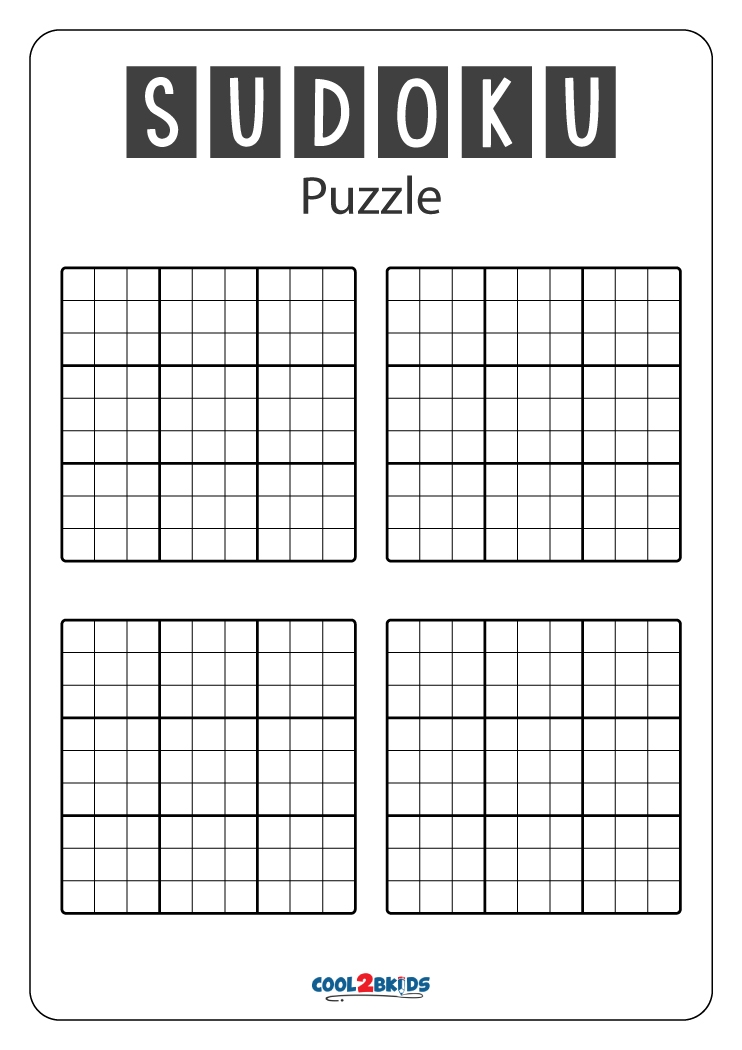 Free Printable Blank Sudoku Puzzles