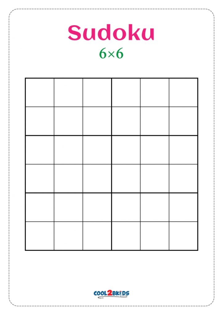 Free Printable Blank Sudoku Puzzles