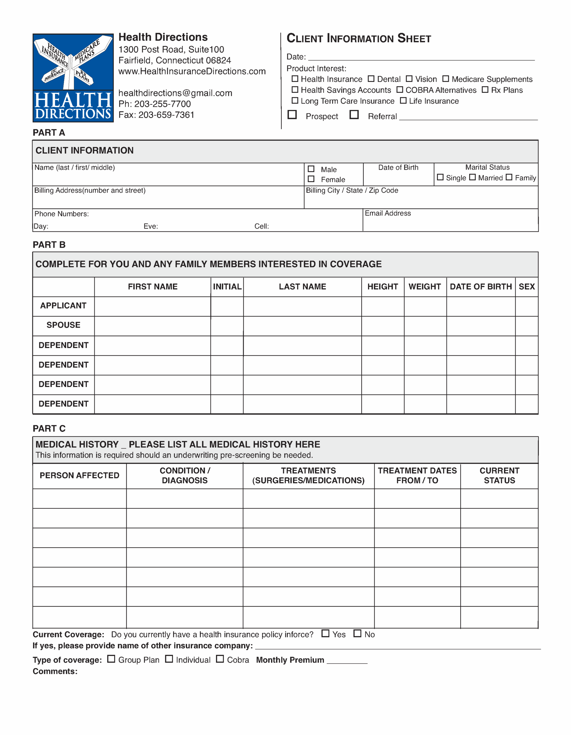 Free Printable Business Contact Forms Printable Forms Free Online