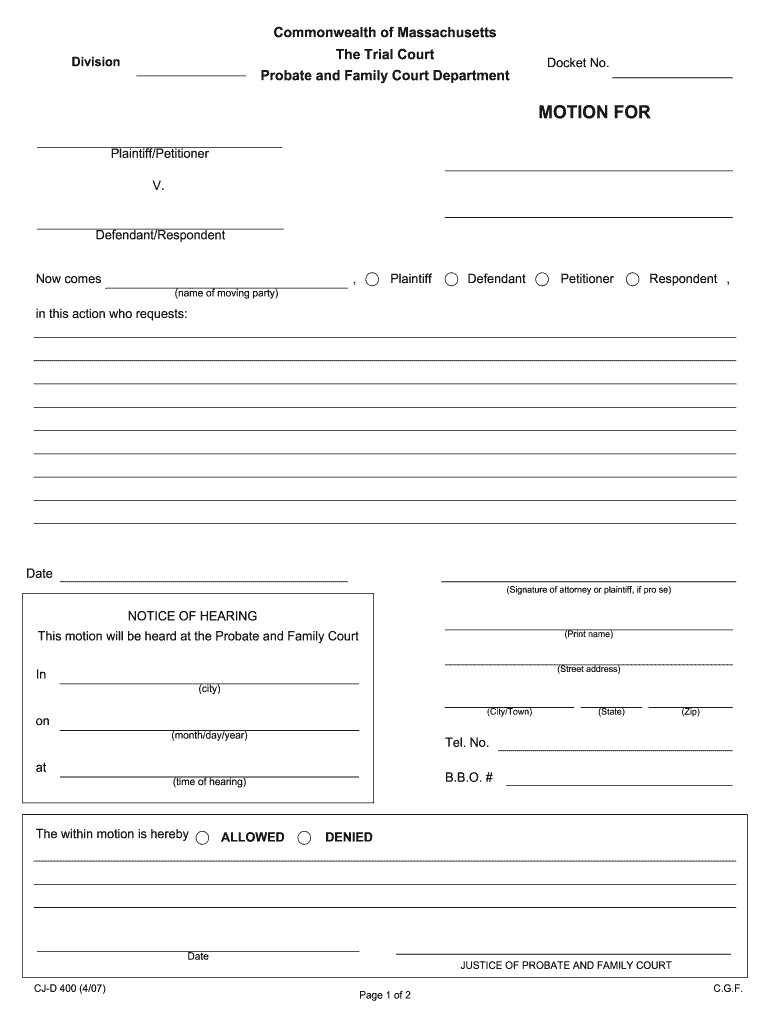 Free Printable Court Forms Fill Out Sign Online DocHub