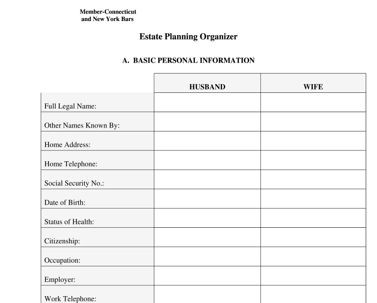 Free Printable Estate Planning Forms Pdf Fill Out Sign Online DocHub