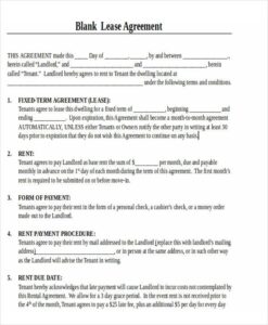 Free Printable Lease Form Printable Forms Free Online