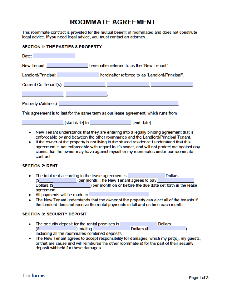 Free Rental Lease Agreement Templates PDF WORD
