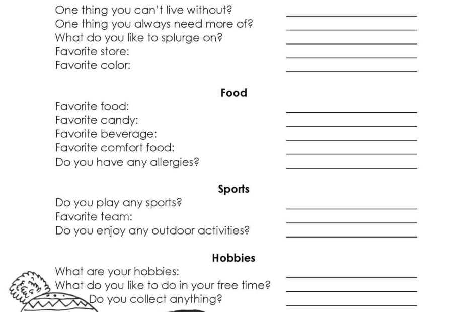 Free Secret Santa Questionnaire Printable Printable And Enjoyable